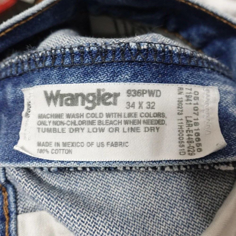 Vintage Wrangler Jeans 33x30 (34x32) Blue Medium Regular Fit Straight Denim